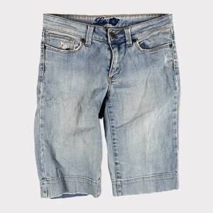 Lilu  Juniors Size 3 Light Denim Jean Shorts Pockets Zipper Front